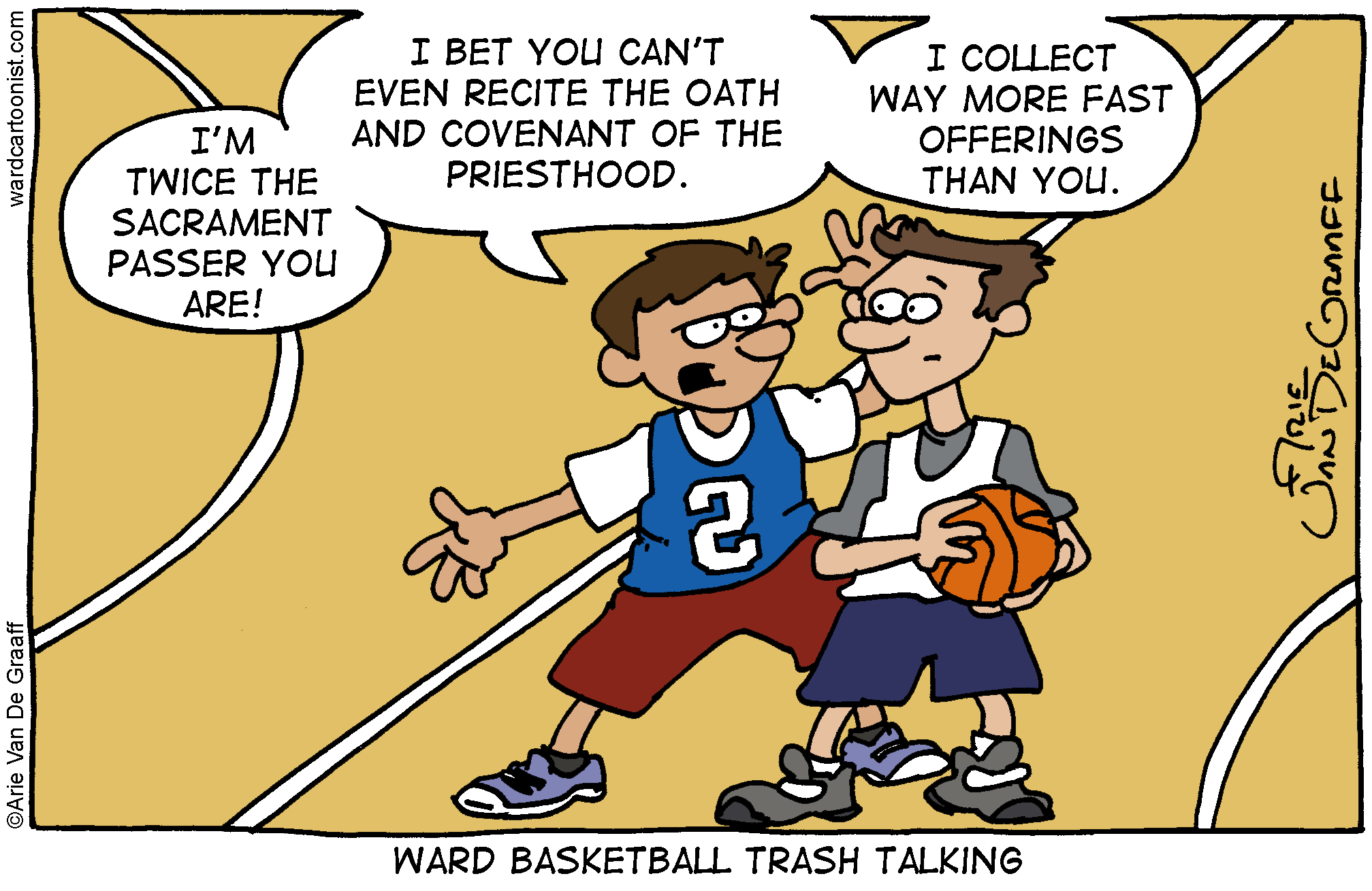 Ward Cartoonist: Ward Basketball Trash Talking